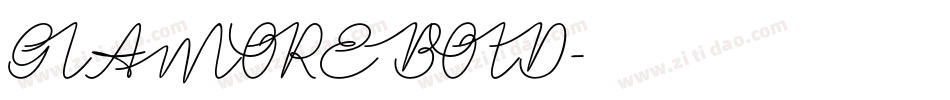 GLAMORE BOLD字体转换